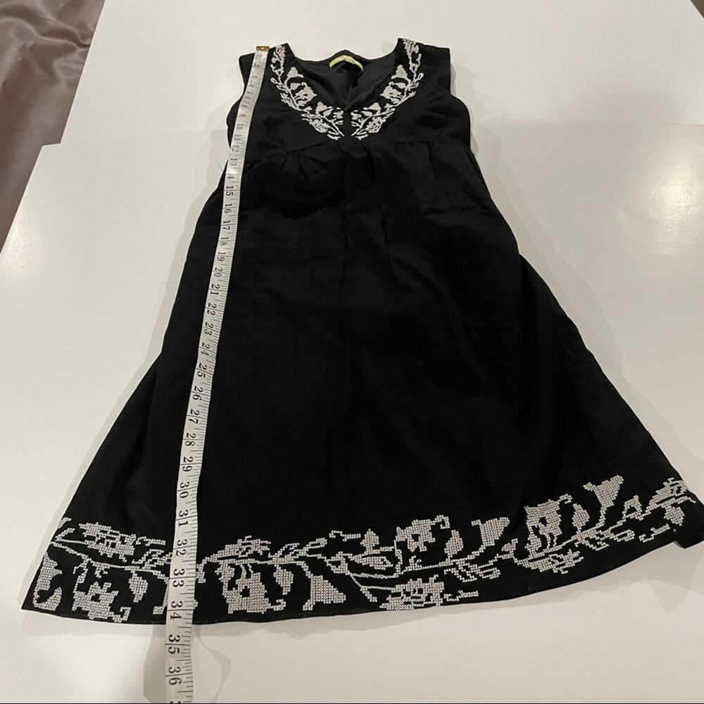 Gianni Bini Black & White‎ Embroidery Sleeveless Dress Size 6 - Picture 9 of 9
